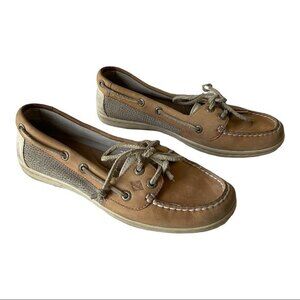 Sperry Firefish Lace Up Boat Shoes Linen Wonen’s Casual 6.5 Gorpcore
